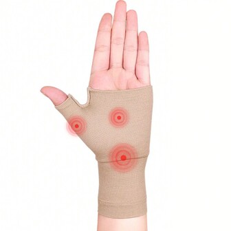 1 件腕部压缩支撑手套、腕部和拇指支撑套健身房腕带配件