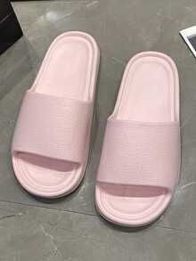 女士舒适拖鞋 - 纯色，露趾，Eva 材质，适合室内/室外穿着 女士凉鞋 - 淺粉色 - 查看 5