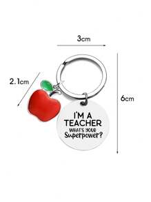 1 móc khóa hình quả táo, quà tặng tốt nghiệp cho giáo viên nữ, quà tặng ngày nhà giáo - Nhiều màu - Xem 6