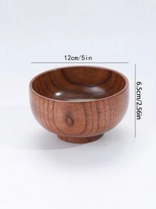 1 件或 6 件/套木碗、木制搅拌碗、沙拉碗、装饰桌面碗，适用于家庭、办公室、派对、圣诞节礼物、感恩节、学校用品 - 棕色 - 查看 12