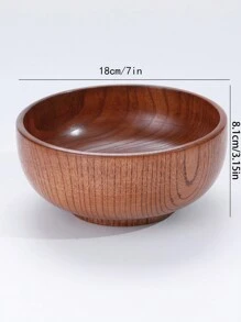 1 件或 6 件/套木碗、木制搅拌碗、沙拉碗、装饰桌面碗，适用于家庭、办公室、派对、圣诞节礼物、感恩节、学校用品 - 棕色 - 查看 9