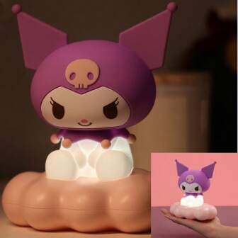 Miniso Sanrio Karaktärer Kuromi Docka Moln Nypa Nattljus Ornament Lysande Skrivbord Tecknad Dekoration Lampa Dekorationer Present