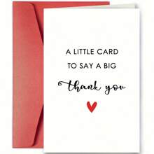1/2/5/10 Stück einfache Dankeskarte mit Umschlag, witzige Dankeskarte für Männer und Frauen, Dankeskarte als Geschenk für Lehrer, Chef, eine kleine Karte um ein großes Dankeschön zu sagen