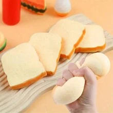 1pc Squishy Bread Shaped Slow Rising Stress Relief Toy, Gag Gift (Toast Style)