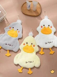 1pc Cute Countryside Style Small Duck Hand Towel, Hanging, Absorbent & Easy To Clean, Multipurpose Decorative Towel Home Bathroom Decor Fall Decor Back To School Dish Cloths Kitchen Towel - Multicolor - View 16