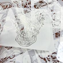 Set de 17 piezas con plantillas huecas, bordes de pintura de pulverización y guías de boceto con tema de calavera para dibujo y pintura