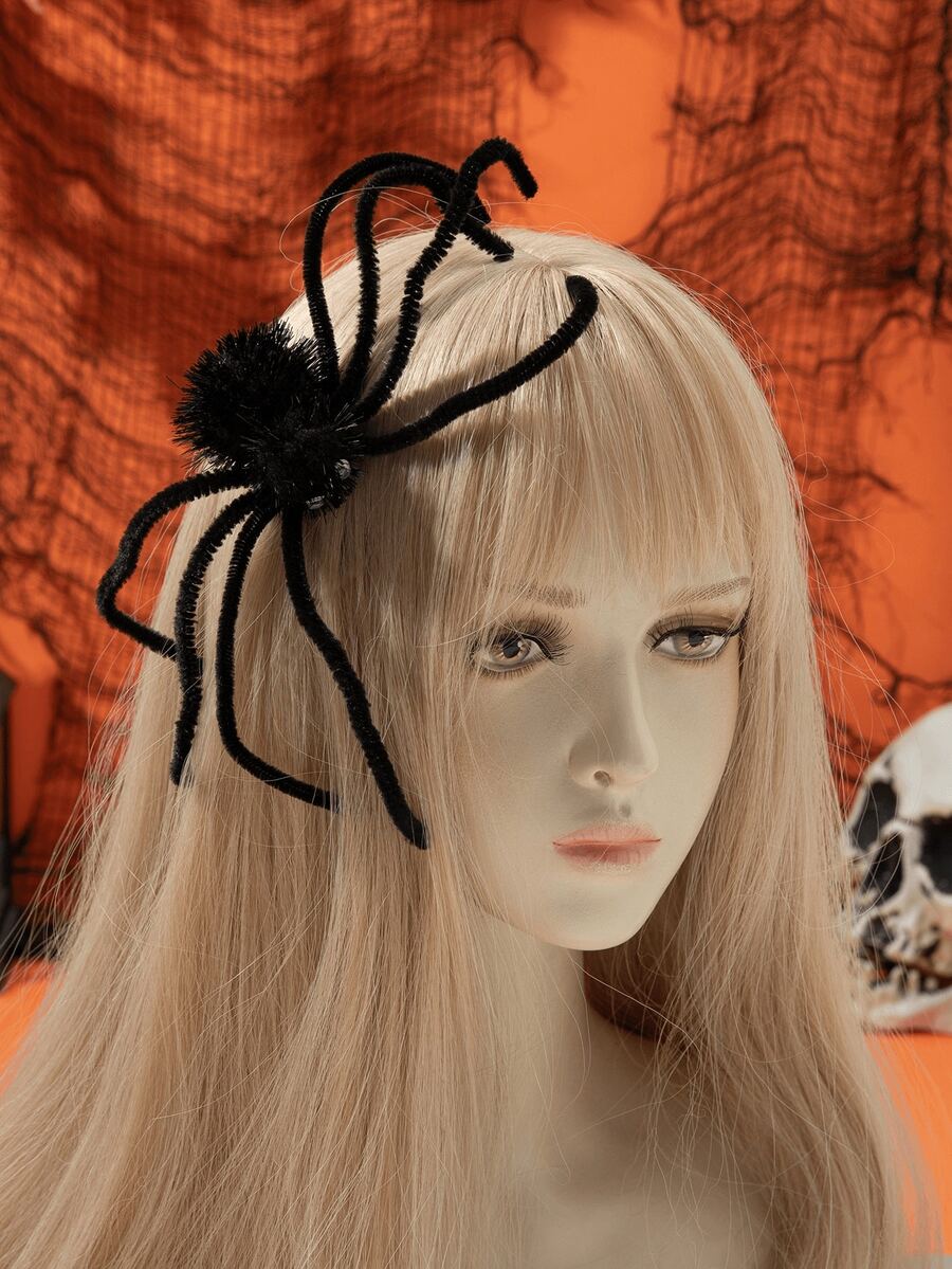 1 件万圣节蜘蛛发夹 - 黑色 - 查看 1