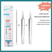 4 Pieces Professional Acne & Blackhead Remover Tool Kit - Includes Blackhead Extractor, Pimple Needle, Comprehensive Facial Cleansing Tool (Rose Gold 4 Pieces Set)