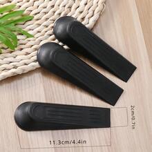 2 paquetes Topes de puerta de goma flexible negros, material de tope de puerta de goma dura, sujeta puertas con superficie inclinada para la parte inferior de la puerta - Multicolor - Ver 1
