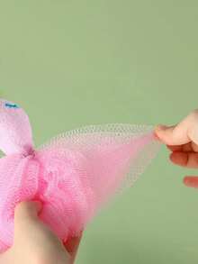 1 miếng bọt biển tắm tẩy tế bào chết hình chim hồng hạc, hoa tắm màu hồng dễ thương dành cho thanh thiếu niên và người lớn - Hồng - Xem 9