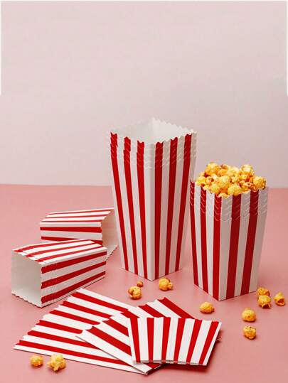 3 pezzi/10 pezzi/15 pezzi/20 pezzi/30 pezzi Secchi per popcorn, Scatole per patatine fritte, Scatole per il confezionamento di spuntino per cinema, Popcorn e zampe di pollo