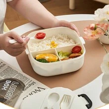 Hộp đựng cơm trưa Bento chia ngăn, hộp đựng thức ăn chống rò rỉ, an toàn với lò vi sóng và máy rửa chén - Nhiều màu - Xem 8