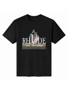 Rhude Tropics Tee Vintage Black - 黑色 - 查看 1