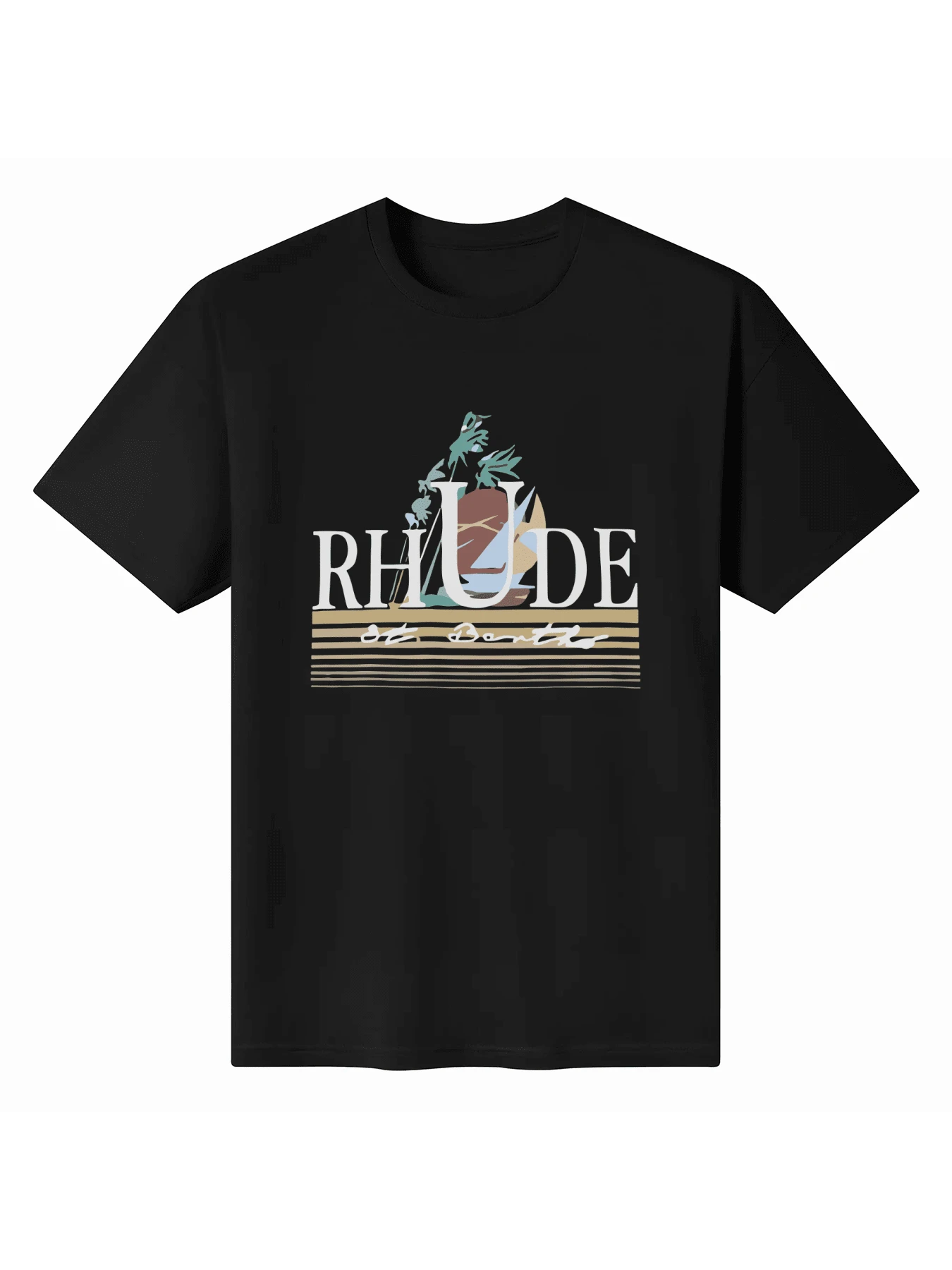 Rhude Tropics Tee Vintage Black - 黑色 - 查看 1