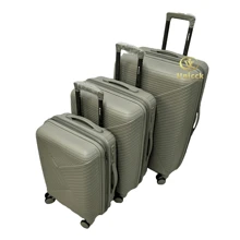 Suitcases, Quality Polypropylene, Double Zipper With Anti-Theft, 360° Wheels - 香檳色 - 查看 3