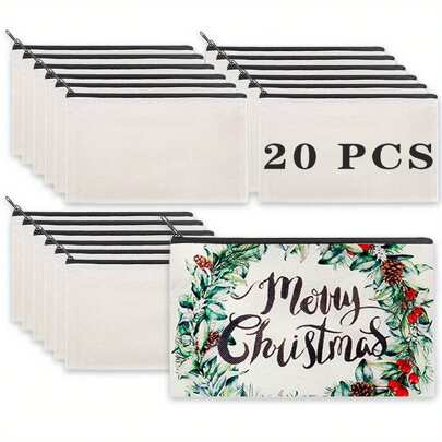 可定制升华化妆包 - 带透明窗口的 DIY 热转印铅笔盒 - 耐用、时尚且理想的个性化礼物