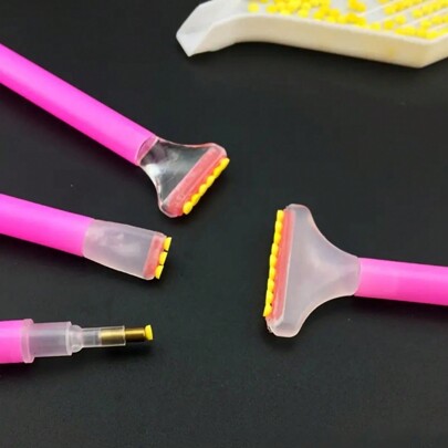 3pcs/7pcs DIY Diamond Paint Pens Pick Up Pen, 3/6/9 Beads Heads Correction Pens DIY Quick Paste Drill Pen, Gem Pick Up Pen Diamond Painting Pen, Art Supplies