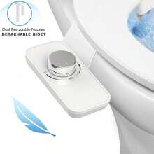 1pc,Cold Water Attachable Toilet Bidet - DITACHABLE- SAVE CUBIT FEET(Dual Retractable Nozzles)