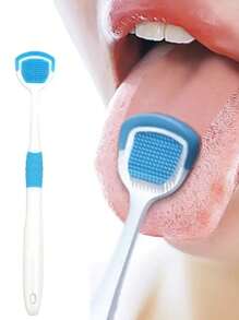 1pc Random Color Tongue Scraper, Reduces Oral Care Halitosis, Tongue Cleaner, Adult Tongue Cleaning Tool