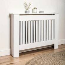 Radiator Cover - Vertical Slatted Modern Radiator Covers MDF Wood Cabinet Shelf Heating Covers For Living Room Hallway - Variant1 - View 5