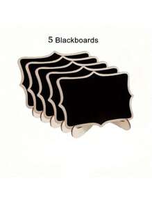 5/10pcs Rustic Mini Chalkboard Signs With Easel, Wooden Tabletop Blackboard, Suitable For Weddings, Parties, Birthdays, Events, Modern Farmhouse Decor, Mini Matte Black Board Signs With Stand, Event Display Message Board - Multicolor - View 11