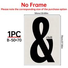 1pc,Retro Style Black And Beige Quote, Chill Home, Chaos, Textured Poster, Typography Canvas Painting, No Frame,Wall Art Gifts Birthday Graduation