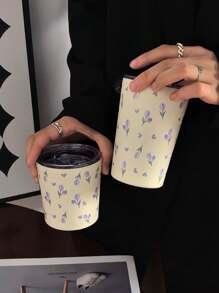 1 件紫色郁金香真空隔热水瓶，不锈钢双层壁，保温杯，适合旅行、健身房、运动、咖啡、平底、汽车使用，所有季节，350ML/11.8OZ，280ML/9.47OZ 返校 - 彩色 - 查看 1