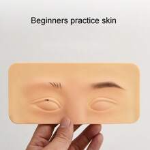 逼真的人头模型，仿皮革材质，适合化妆练习、纹眉、睫毛和眼妆，有助于提高技巧和外观，化妆，便宜，房间装饰，梳妆台，旅行，卧室，化妆配件