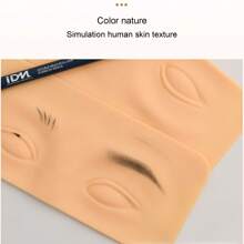 逼真的人头模型，仿皮革材质，适合化妆练习、纹眉、睫毛和眼妆，有助于提高技巧和外观，化妆，便宜，房间装饰，梳妆台，旅行，卧室，化妆配件