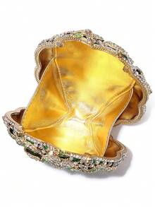 Milan Brand Handmade Rhinestone Embellished Evening Clutch Bag For Women, Non-Smartphone Fitting - Multicolor - View 5