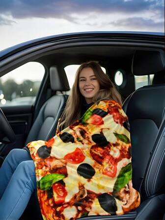 1pc Tortilla/Flatbread Blanket, Soft Throw Blanket, Warm Bed Blanket, Funny Food Round Blanket For Adult Men And Women, Novelty Realistic Cookie Blanket, Oversized Unique Food Blanket For All