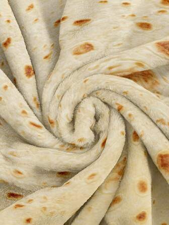 1 件玉米饼/扁面包毯、柔软毯子、温暖床毯、适合成人男女的有趣食物圆形毯、新奇逼真的饼干毯、适合所有人的超大独特食物毯