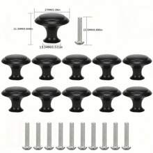 20 个装，金色简约单孔橱柜抽屉拉手，极具吸引力的厨房创意抽屉家具五金，衣柜把手，家具五金旋钮，厨房橱柜拉丝金属镀铬门抽屉柜把手 - 彩色 - 查看 10