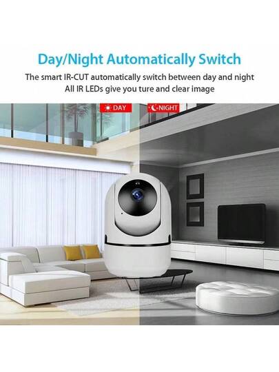 1pc 2K Indoor Security Camera Mobile App, Baby/Elderly/Pet Monitor, 1080P Rotating Home Camera, 2.4G WiFi Two Way Audio, Human Detection, Motion Tracking, SD Cloud Storage view 8