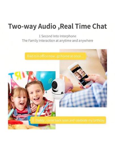 1pc 2K Indoor Security Camera Mobile App, Baby/Elderly/Pet Monitor, 1080P Rotating Home Camera, 2.4G WiFi Two Way Audio, Human Detection, Motion Tracking, SD Cloud Storage view 6