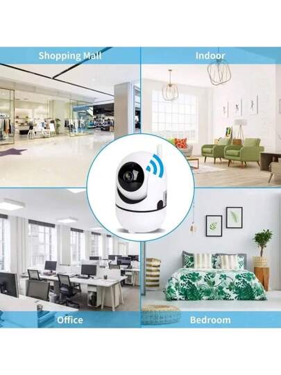 1pc 2K Indoor Security Camera Mobile App, Baby/Elderly/Pet Monitor, 1080P Rotating Home Camera, 2.4G WiFi Two Way Audio, Human Detection, Motion Tracking, SD Cloud Storage view 5