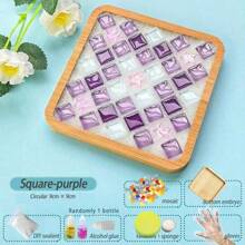 Wooden Round Coasters, Mosaic Coasters - Round & Square Coasters, Handmade Mosaic Crafts DIY Set, Affordable DIY Woodworking Gifts, Homemade Father's Day Gift,Crafts,Craft Kits,Crafts For Kids,Craft Supplies>Diy Crafts,Diy Sets,Craft Kit Wooden