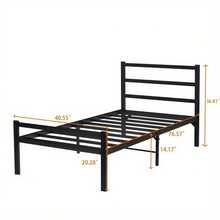 Metal Bed Frame With Headboard And Footboard, Heavy Duty Platform With Under-Bed Storage, Anti-Slip, Noise-Free, No Box Spring Required - Black - View 3