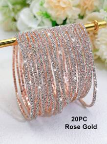 Bracelet de tennis ultra-fin de 2 mm avec perles en cristal blanc, élastique pour femmes