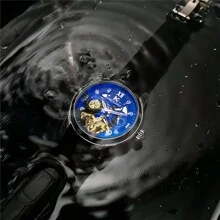 FENSIR Brand New Automatic Mechanical Watch With Moon Phase, Luminous, Waterproof, Leather Strap, Luxury Men's Watch