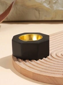 1pc Minimalist Octagonal Incense Holder, Resin Aroma Burner, Arabic Style Incense Diffuser, Home Decor, Room Decor, Party And Holiday Decoration