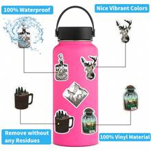 50张户外露营贴纸套装 | 西部风格贴纸，高品质贴纸，适用于剪贴簿、涂鸦、日记、笔记本电脑、保险杠、滑板、水瓶、电脑、卡通、安全帽、汽车贴纸等。贴纸能为您的生活增添许多乐趣，是送给成人、学生、返校季剪贴簿用品的完美礼物，趣味贴纸，笔记本电脑贴纸，Kindle手机贴纸。 - 彩色 - 查看 7