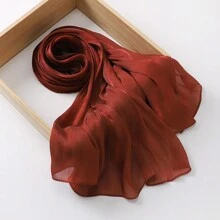 New Autumn Winter Women Soft Organza Glittery Muslim Hijab Scarf Shawl - Multicolor - View 16