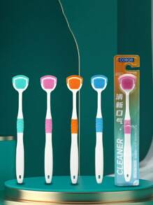 1pc Random Color Tongue Scraper, Reduces Oral Care Halitosis, Tongue Cleaner, Adult Tongue Cleaning Tool