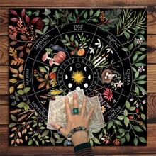 1 件装日月花卉植物塔罗牌布祭坛塔罗牌桌布 Wiccan 铺顶布精神巫术桌用于占卜巫术占星术塔罗牌垫、塔罗牌夹、巫术用品、巫师符文 - 彩色 - 查看 8