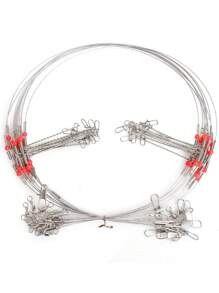 Fishing Leaders Stainless Steel Fishing Rigs Fishing Gear Tackle High-Strength Fishing Wire, With Swivel Snaps Beads For Lures Bait Hooks