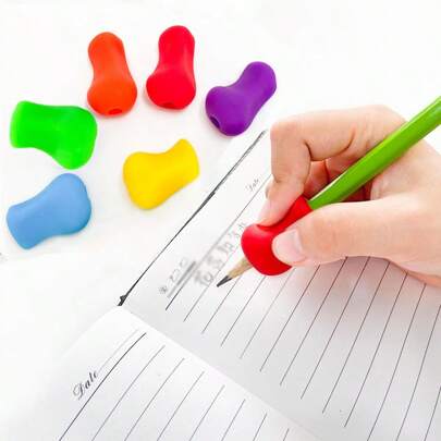 1pc Ergonomic Pencil Grip Holder, Universal Writing Aid Tool For Right And Left Handed, Colorful Back To School