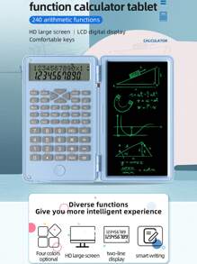 Portable Scientific Calculator With Writing Tablet & Stylus Pen - Perfect Gift For Engineering & Financial Students - Blue - View 9
