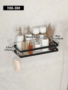 Đồ dùng phòng tắm, phụ kiện nhà vệ sinh, giá treo đồ dùng phòng tắm màu đen, lắp đặt bằng keo dán, trang trí nhà cửa, đồ dùng phòng tắm, trang trí mùa thu, phụ kiện phòng tắm cho mùa tựu trường. - màu đen - Xem 15