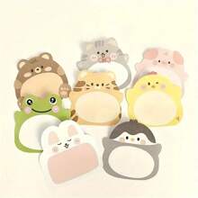 8 件/套可爱卡通动物图案便签，创意直立便签，每本 20 张，共 160 张，圣诞节礼物或奖品，学校用品，返校